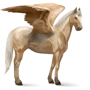 pegaso de montar cuarto de milla cremello