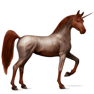 unicornio de montar shagya arabian gris claro