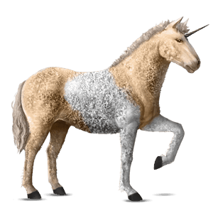 unicornio de montar bayo