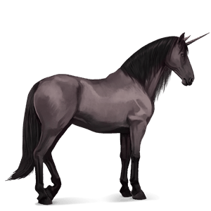 unicornio de montar gris tordo