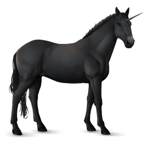 unicornio de montar gris tordo