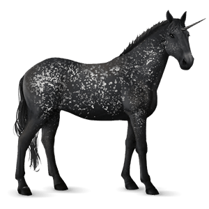 unicornio de montar snowflake negro