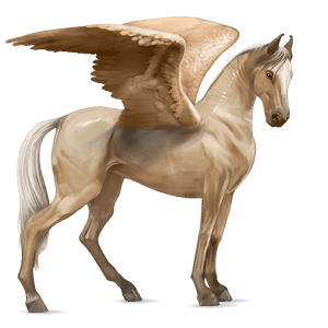 pegaso de montar cuarto de milla cremello