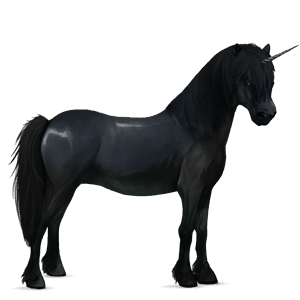 unicornio poni negro