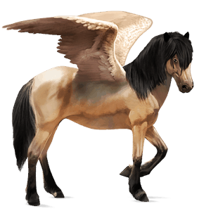 pegaso de montar gris tordo