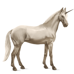 unicornio de montar hanoveriano gris claro