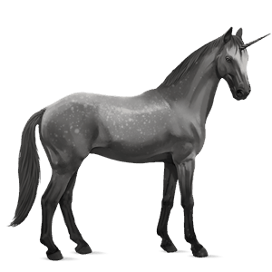 unicornio de montar hanoveriano gris tordo