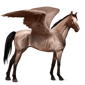 pegaso de montar pura sangre bayo