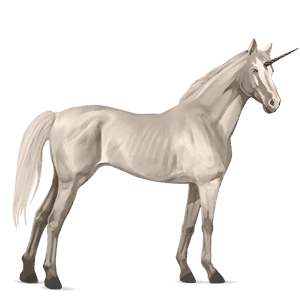 unicornio de montar azteca cremello