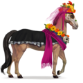 unicornio de montar novia púrpura 